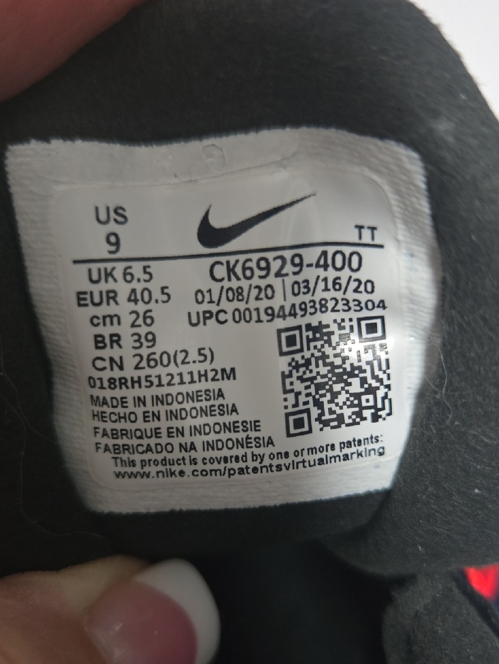 ❤️🖤 Nike Air Max 270 React Navy Black Pink Sneaker - Picture 7 of 9